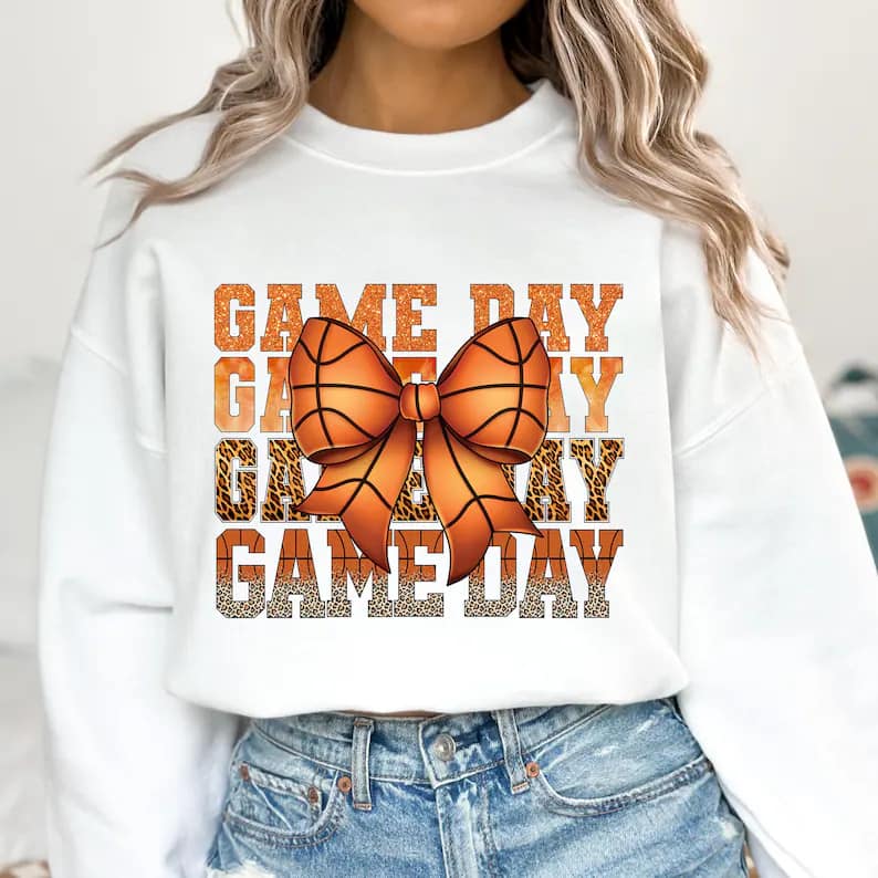 Basketball Game Day Bow