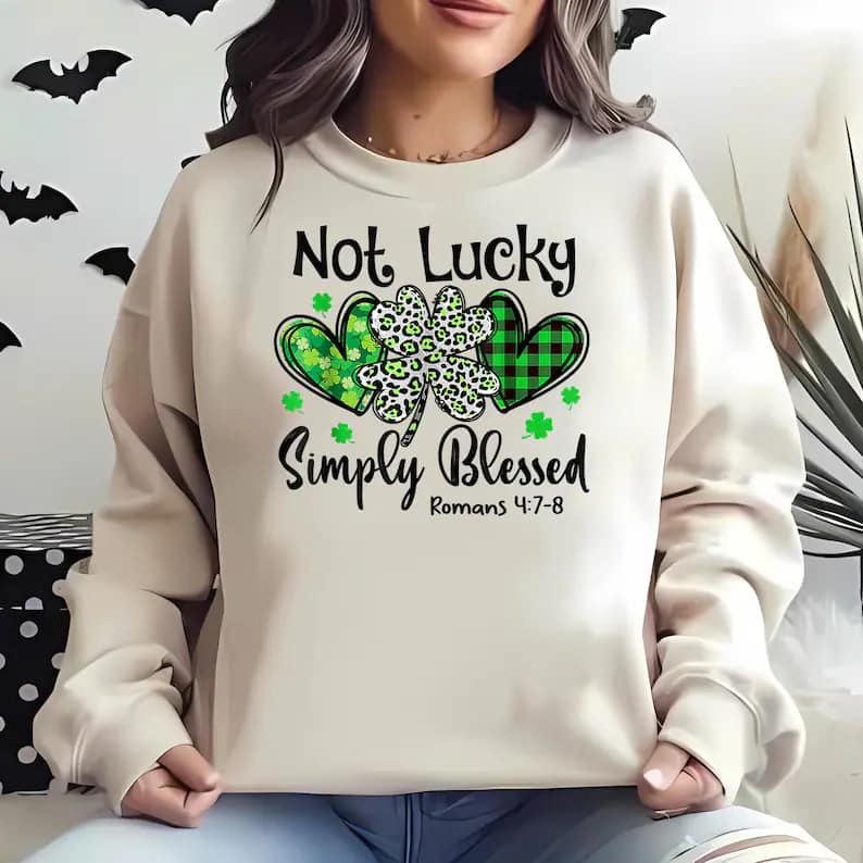 Not lucky simply blessed-cheetah print clover