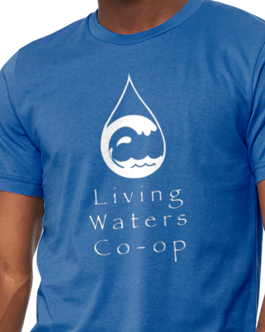 Living Waters Co-Op: White Logo