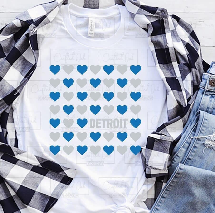 Detroit with hearts
