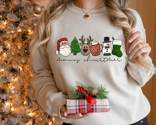 Merry Christmas Santa Christmas Tree Reindeer Mug Snowman