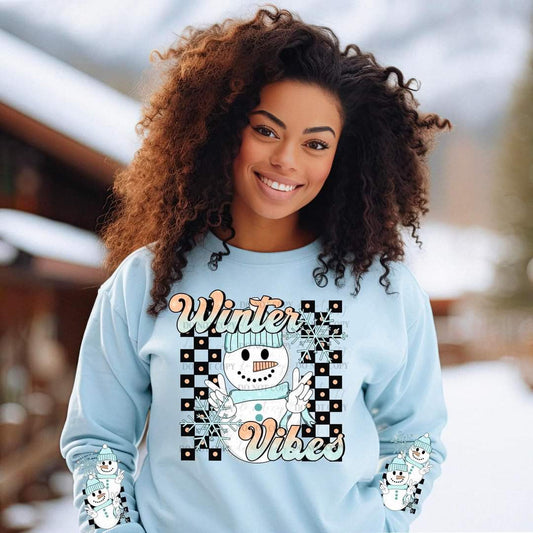 Snowmen SLEEVE checkered