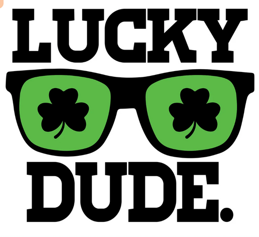 Lucky Dude shamrock glasses